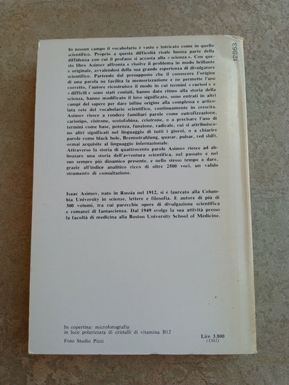 Isaac Asimov. Les mots de la science. Mondadori. 1976 - je