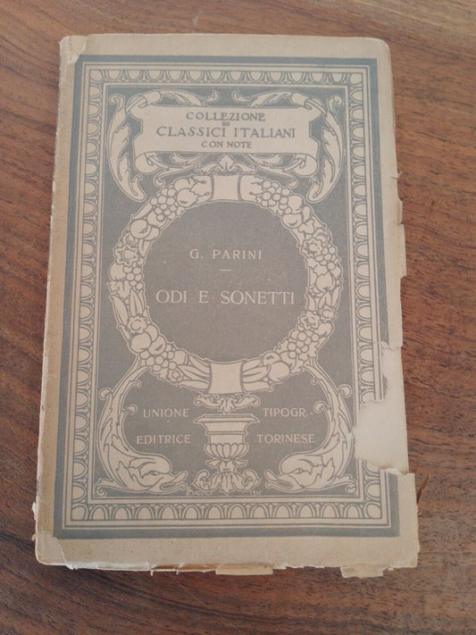 Odes et Sonnets - G.Parini - UTET 1922