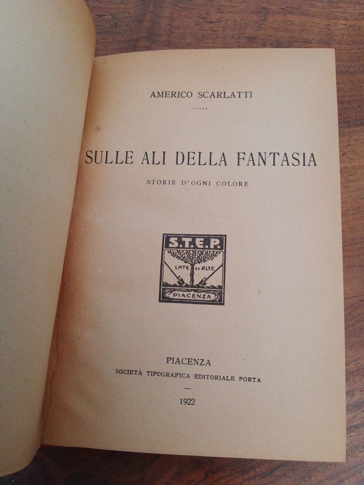 Sulle Ali della Fantasia, A. Scarlatti, Ed. Porta, 1922