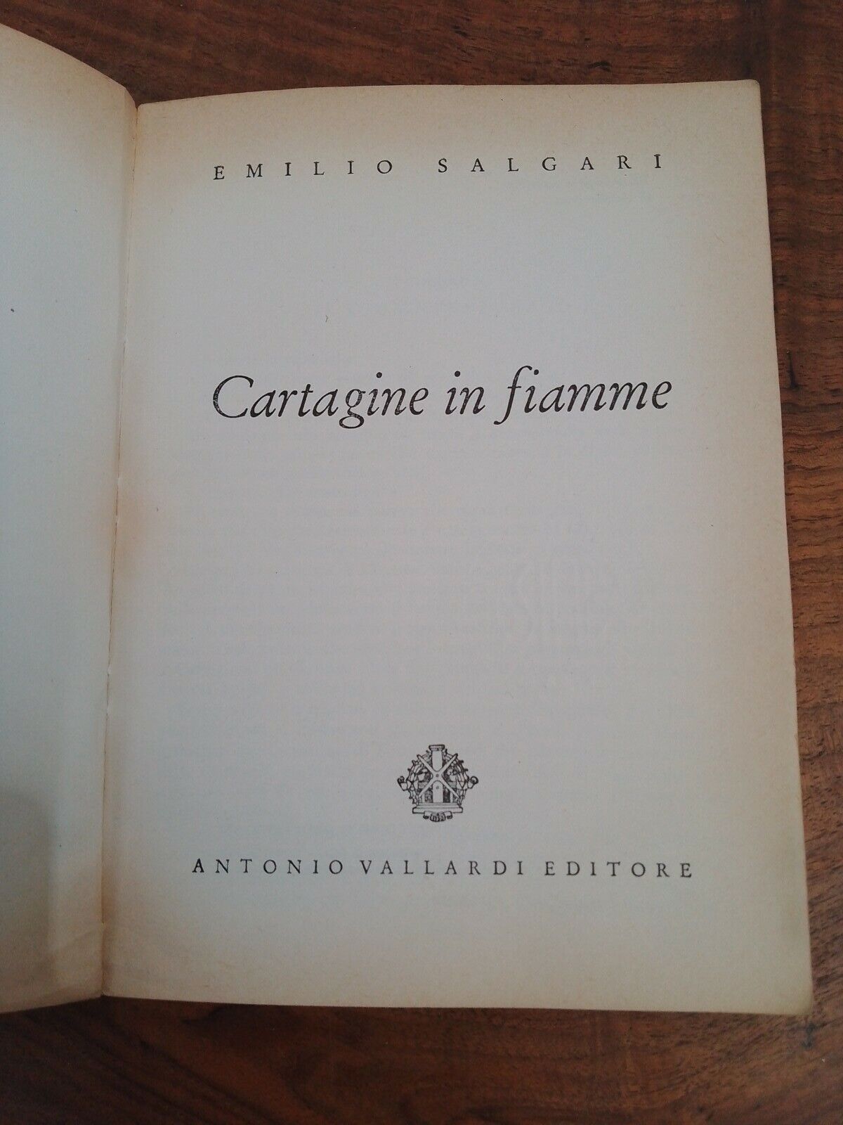 Carthage In Flames, E.Salgari, A.Vallardi Ed., 1959