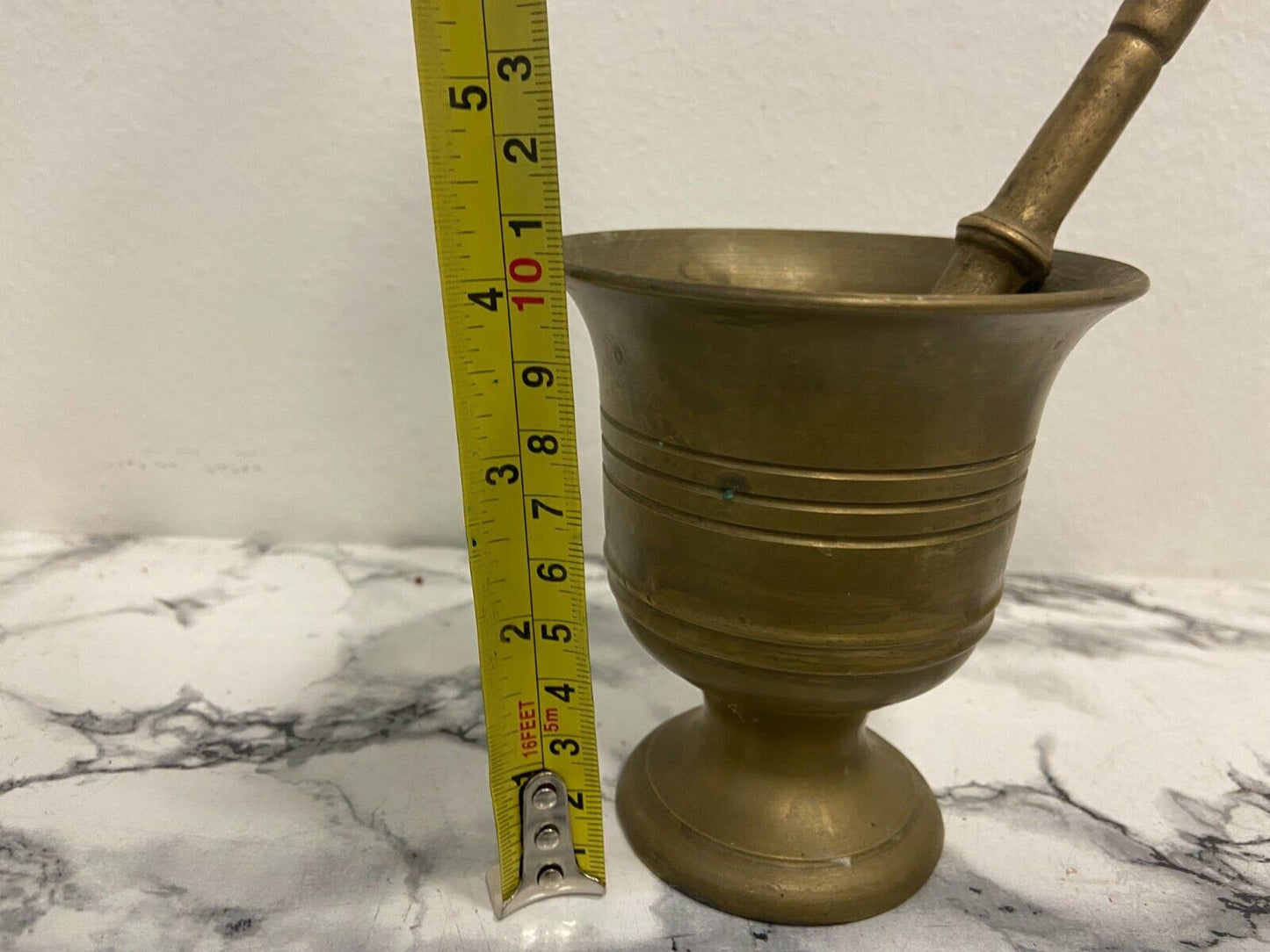 Brass pestle and mortar