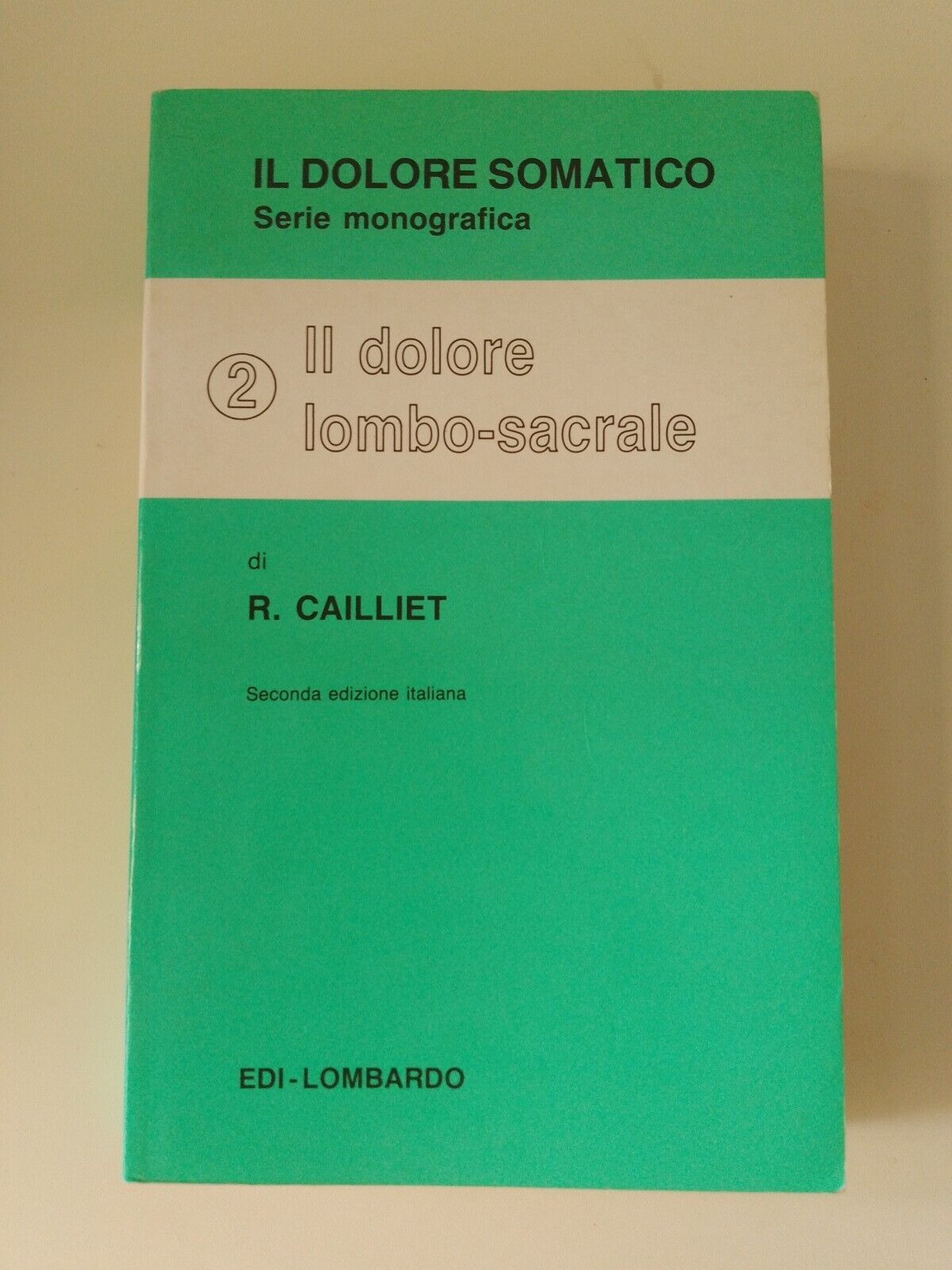 IL DOLORE LOMBO-SACRALE  2 - R. Cailliet - EDI-LOMBARDO ed.  2000