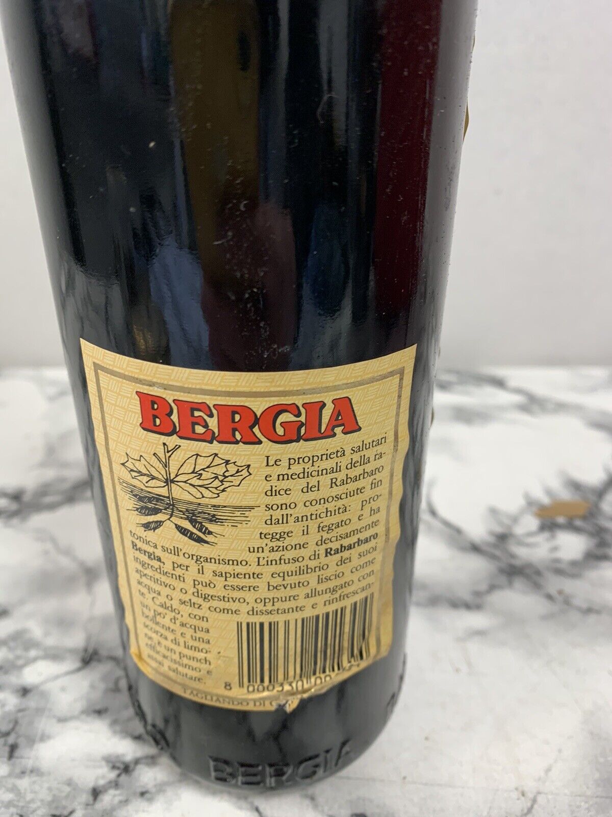 Bottiglia Liquore Di Rabarbaro - Bergia