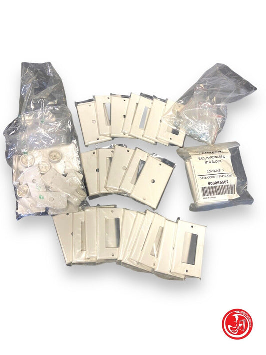 Stock of switch plates and electrical wire covers