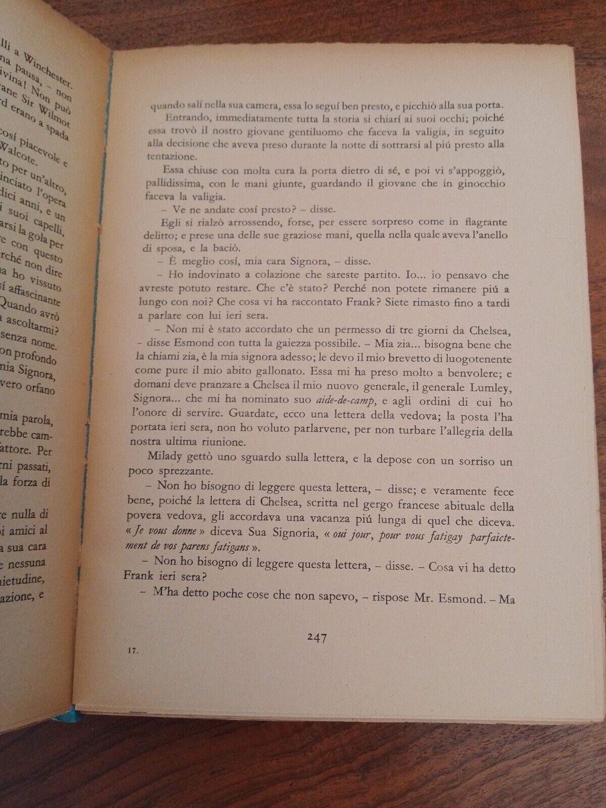 L'histoire d'Henry Esmond, WM Thackeray, 1ère éd. Einaudi 1939.