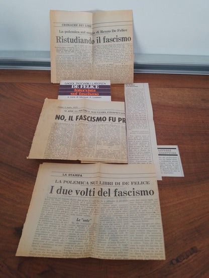 Interview on fascism, De Felice, Tascabili Laterza 1975 + articles