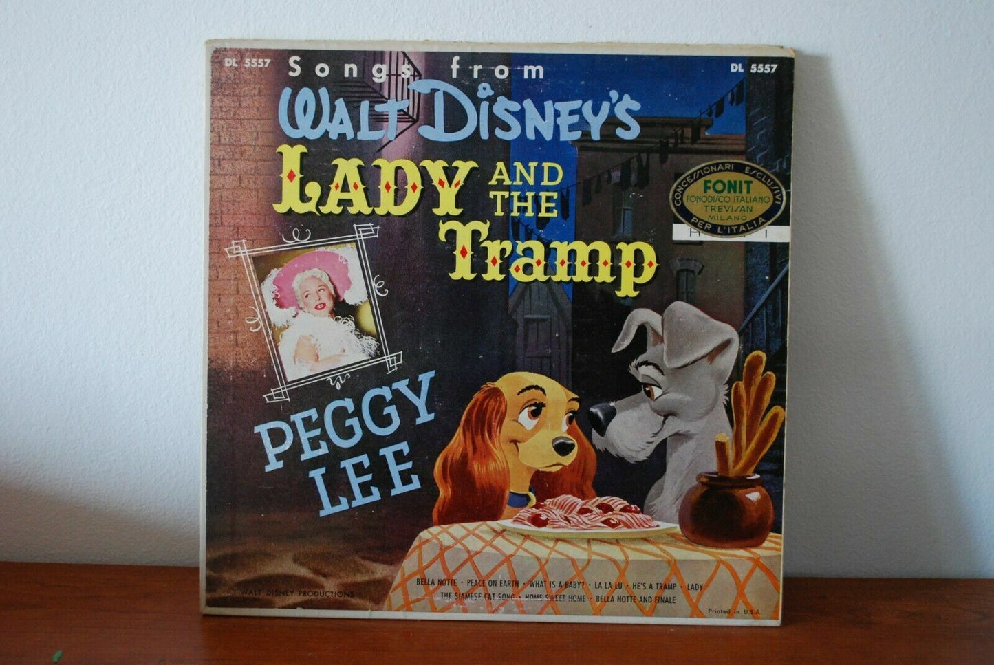 Disco Peggy Lee ‎– Chansons De La Dame Et Le Clochard De Walt Disney 