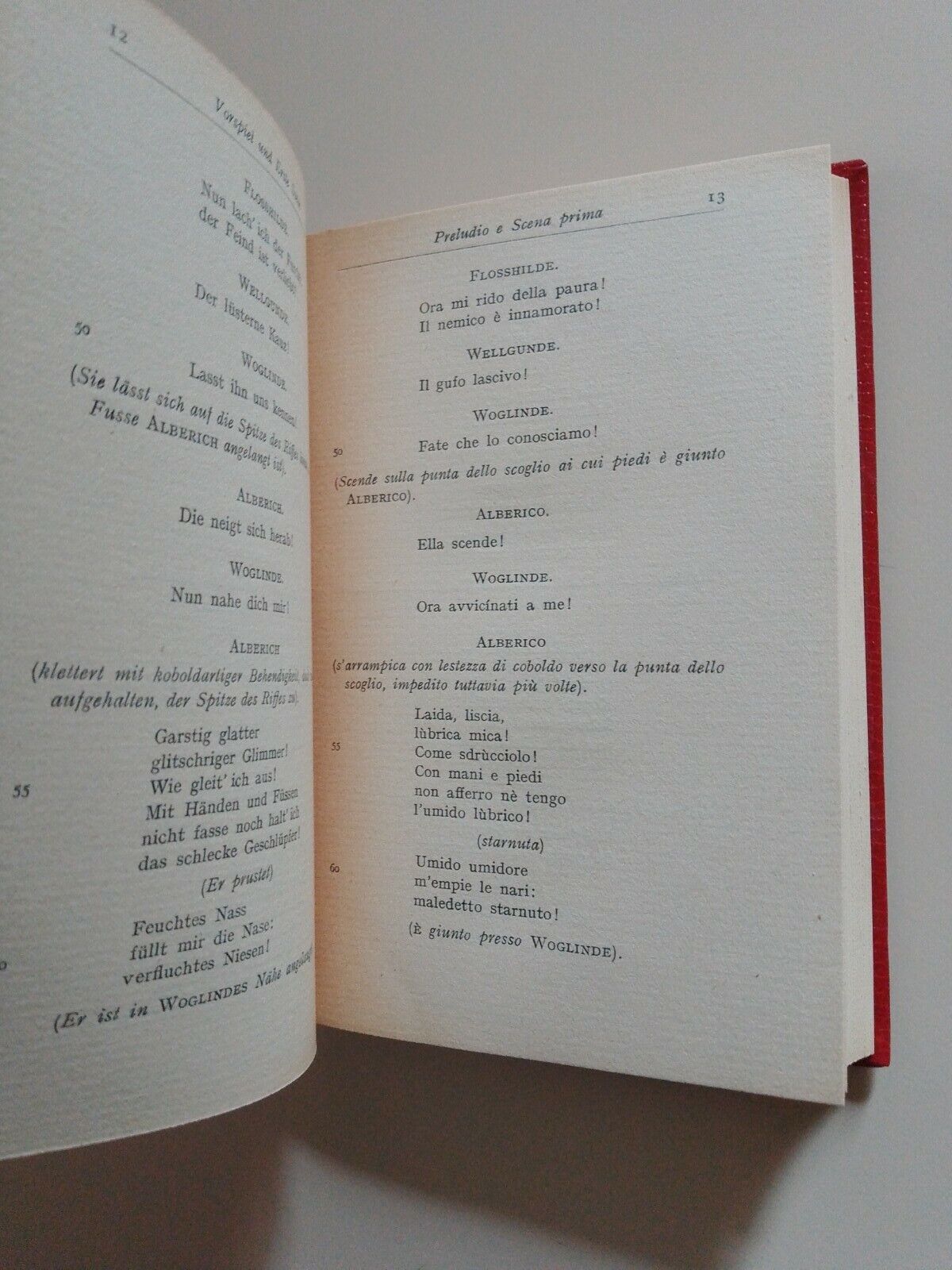 L'Or du Rhin, R. Wagner, bibliothèque sansonienne étrangère G. Manacorda