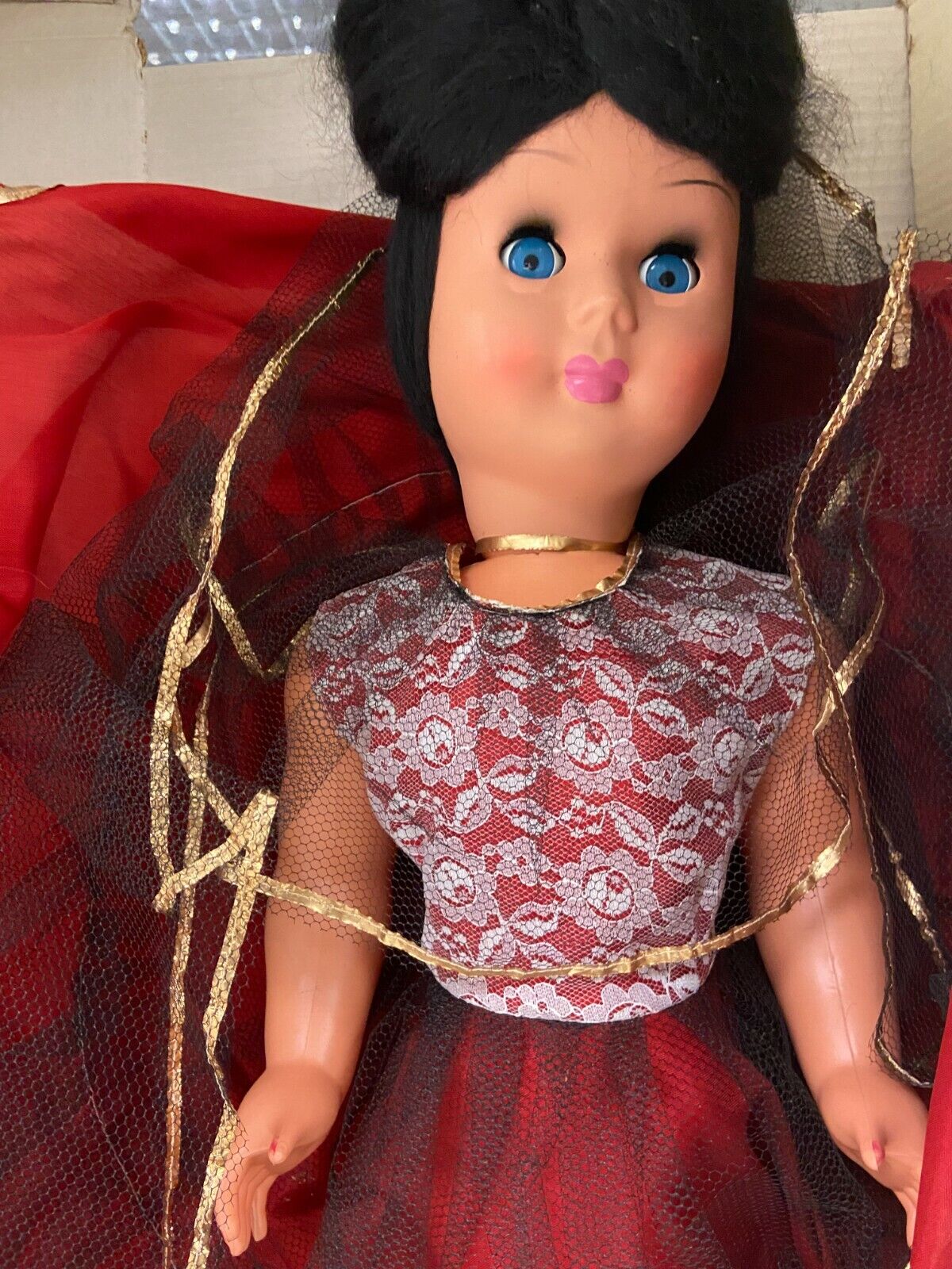 Antica bambola h 70 cm