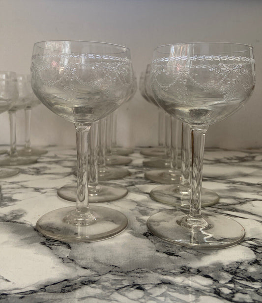 Verres en cristal traité (lot de 10 pièces)