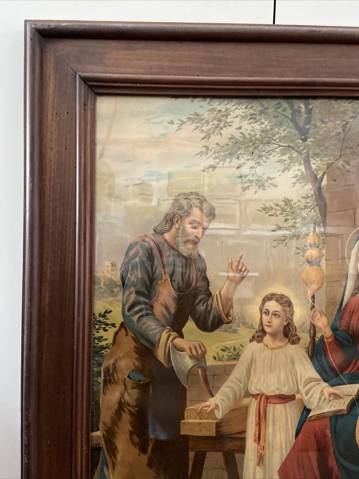 Stampa Antica - La Sacra Famiglia 50x70cm Con Cornice