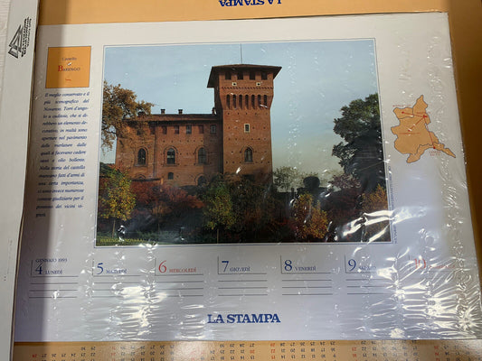 1992 Calendar Printing a year of castles