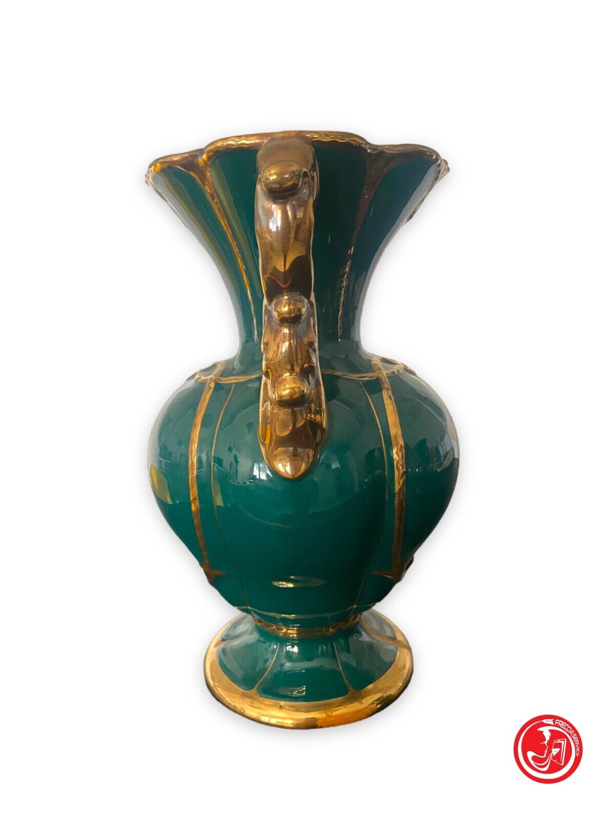 Vaso color petrolio in ceramica