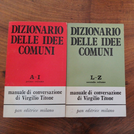 DIZIONARIO DELLE IDEE COMUNI A-I, L/Z, di TITONE VIRGILIO, Pan ed.Mi