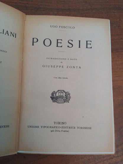 Poesie, U. Foscolo, UTET, 1925