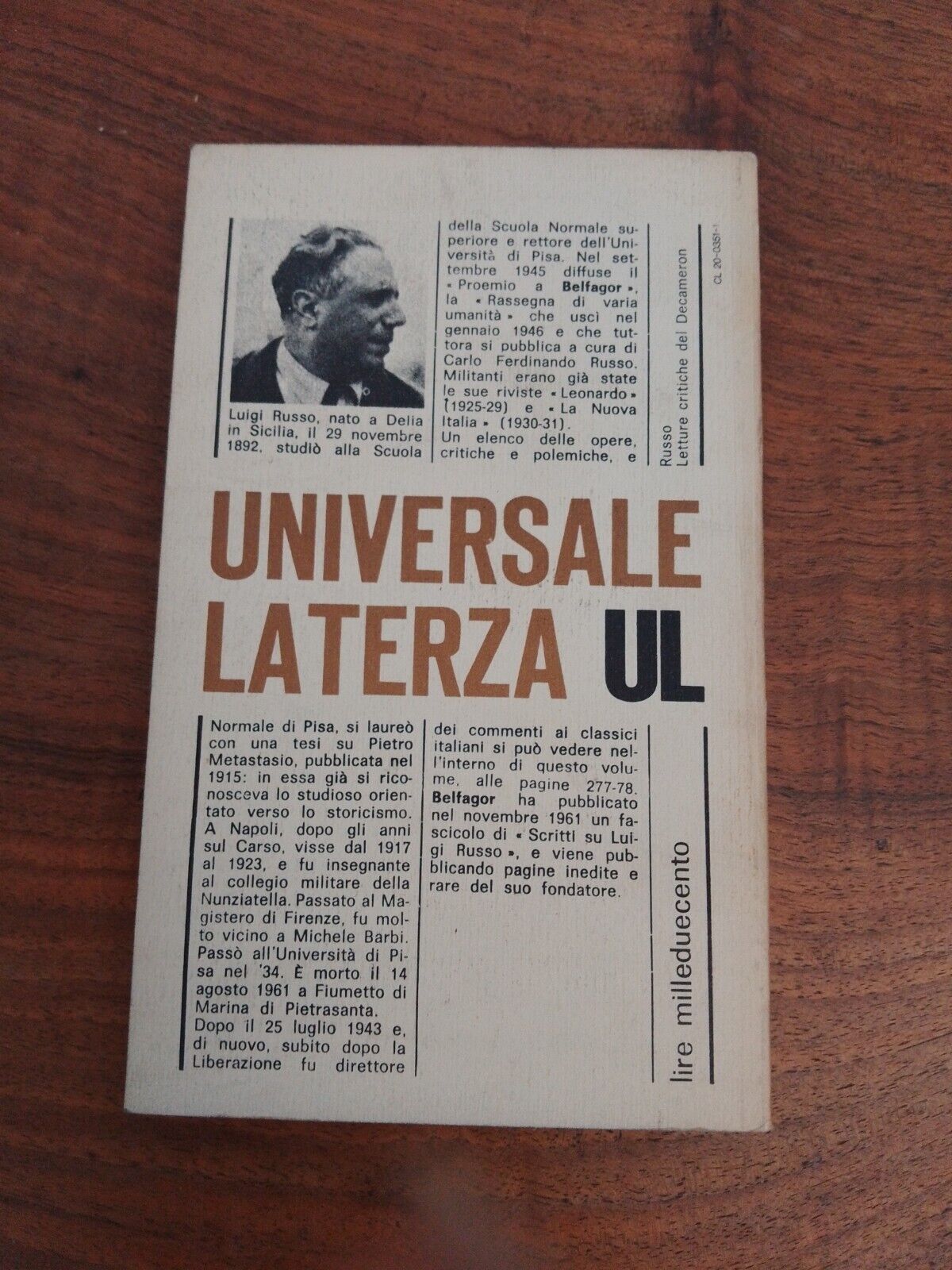 Machiavelli, L. Russo, Universale Laterza, 1972