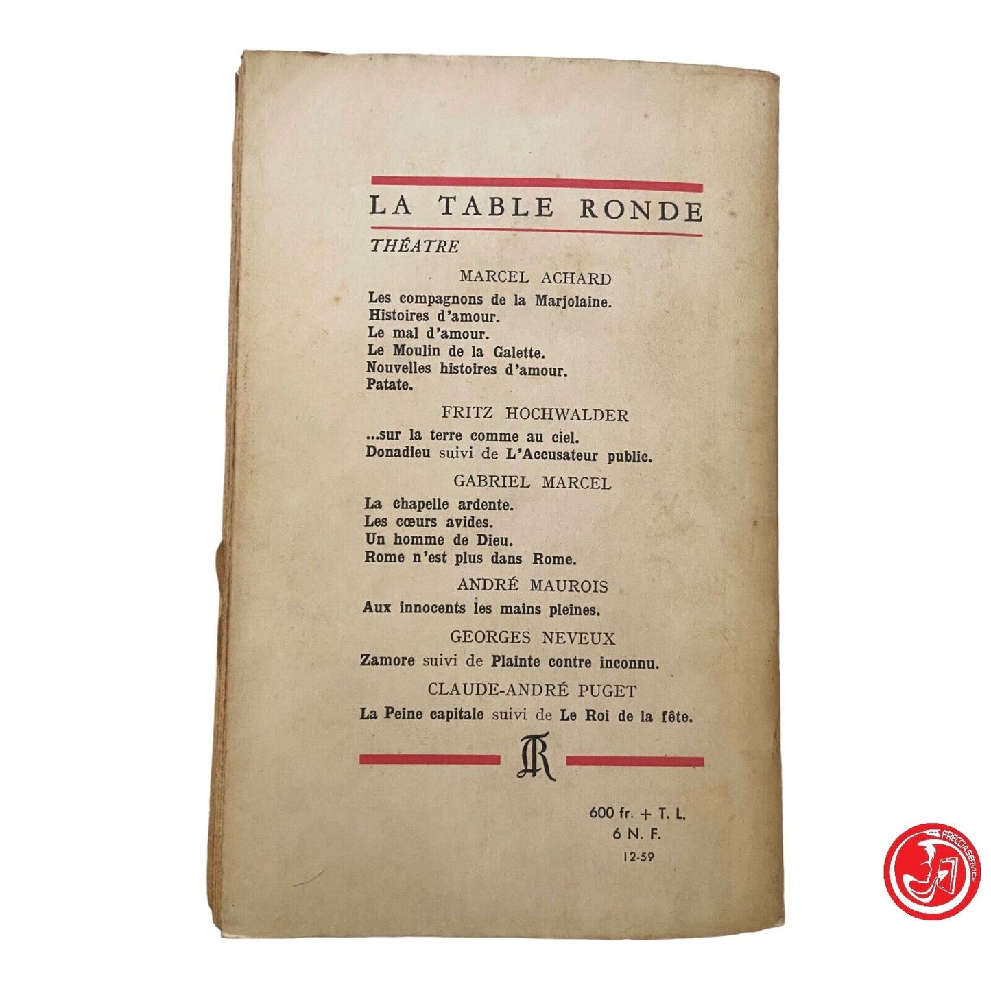 BECKET OU L'Honneur de Dieu - J. Anouilh - LA TABLE RONDE, 1959