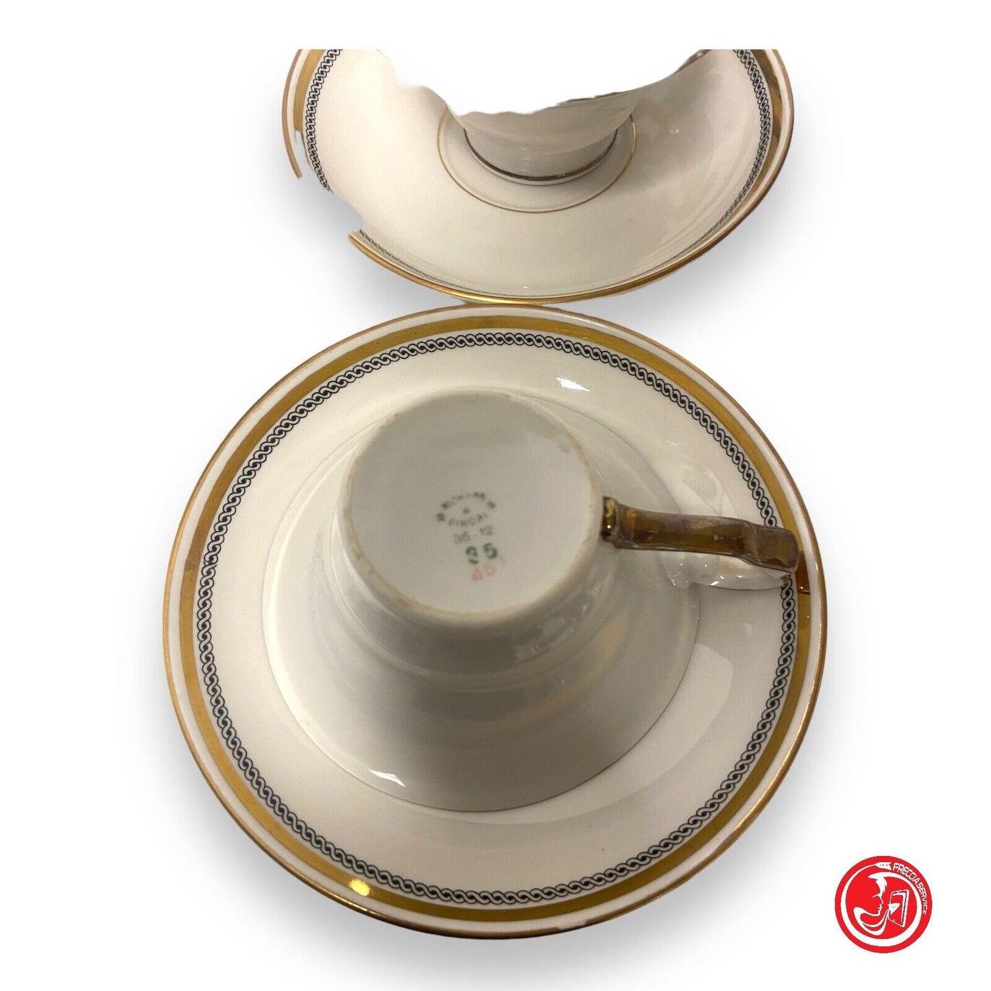 Richard Ginori empire style ceramic tea set