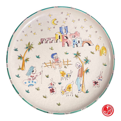 Trio of Luigi D'Amore ceramic plates signed on the back