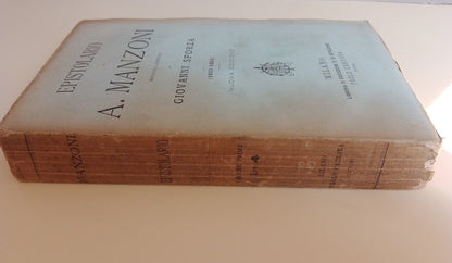 Lettres de A. Manzoni - vol. 1 - G. Sforza - Carrare Ed. 1882