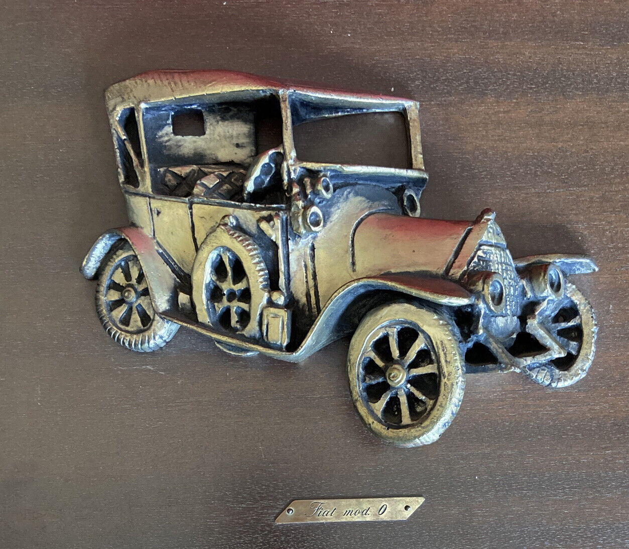 Fiat Mod. 0 Placcato Argento Su Legno
