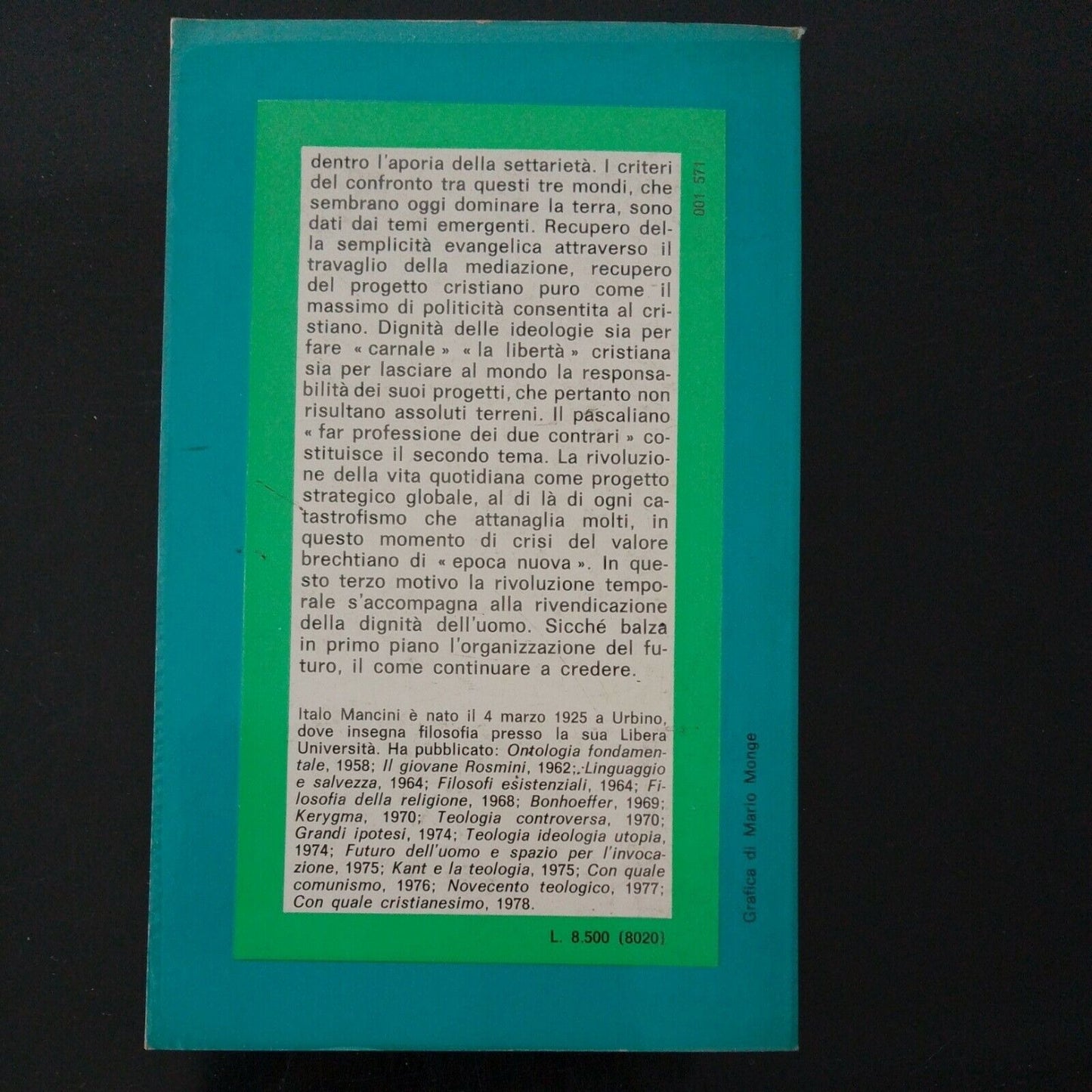 How to continue believing, I.Mancini, Rusconi, Problemi actuali, 1980