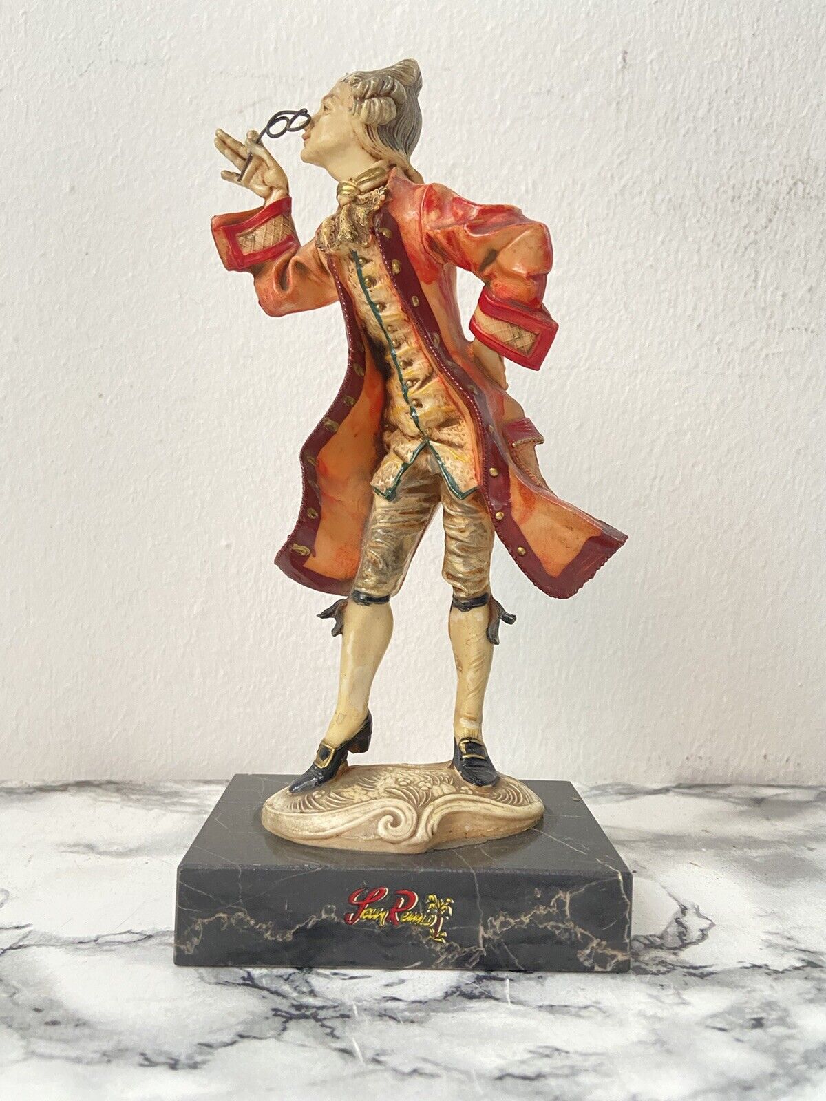 San Remoi Plastic Figurine With Carrara Marble Base