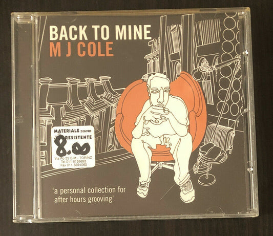 MJ Cole - Back to Mine - excellent mix CD comp - Tout neuf de DMC 