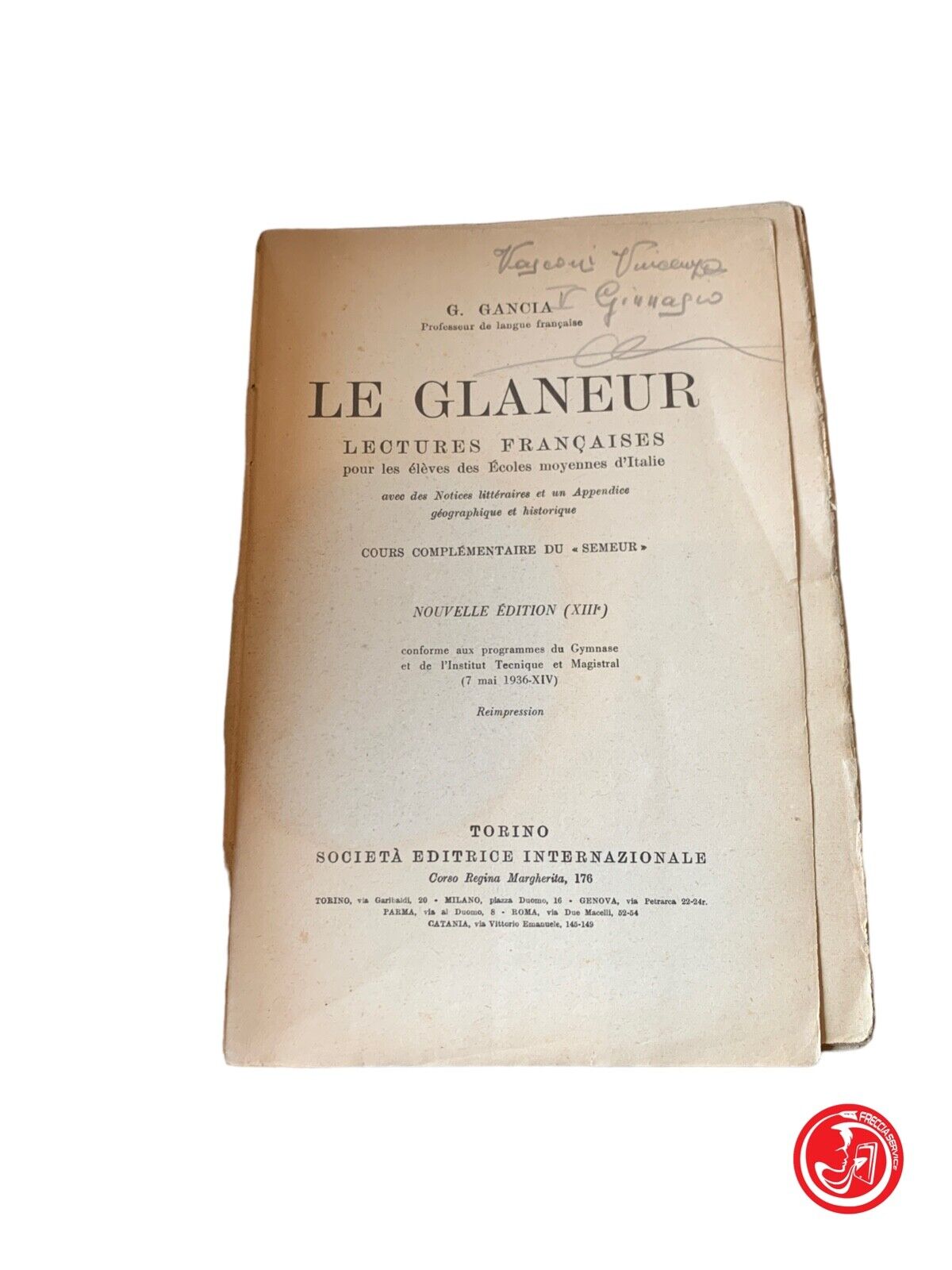 G.GANCIA - LE GLANEUR. Lectures françaises