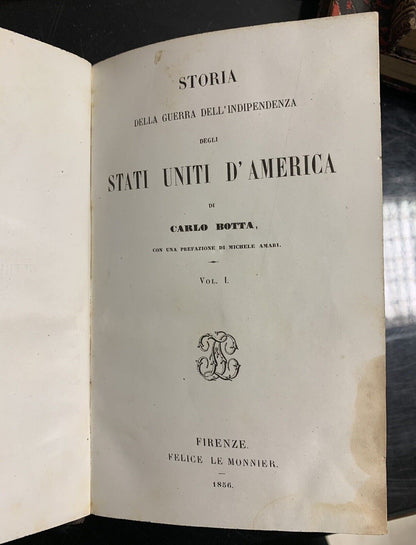 Storia d’America - A. Vagnone / Carlo Botta - Le Monnier 1856