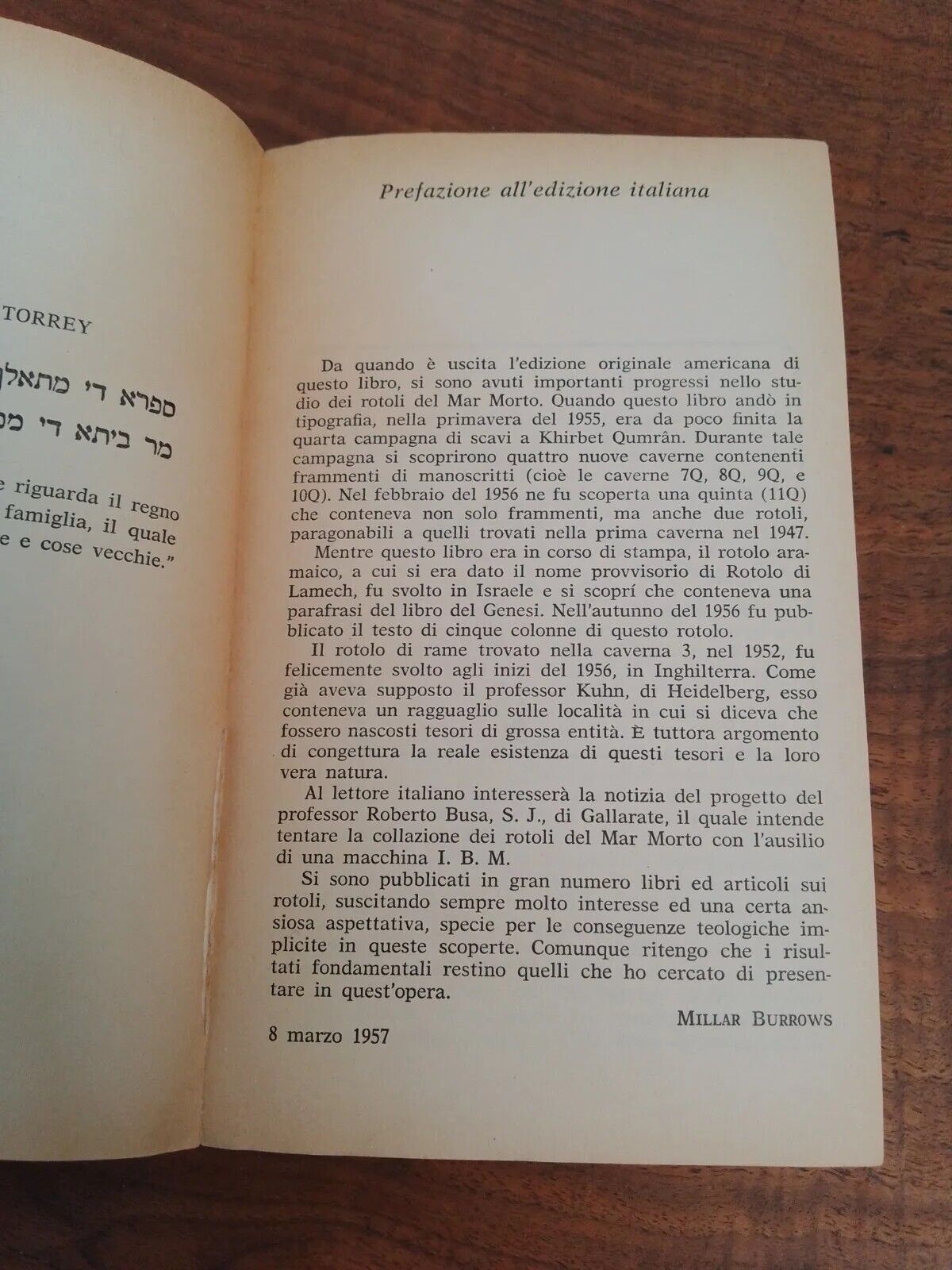 Avant Jésus-Christ - M. Burrows - Feltrinelli 1961