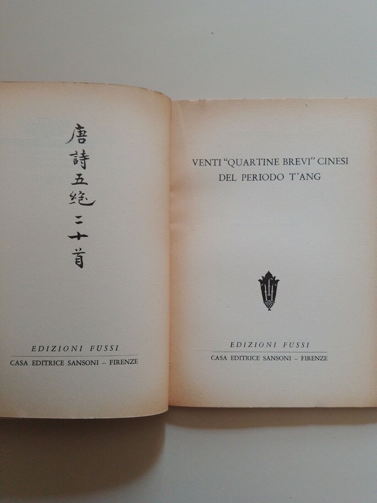 Twenty short Chinese quatrains of the T'ang period, edited by M. Benedikter, 1954