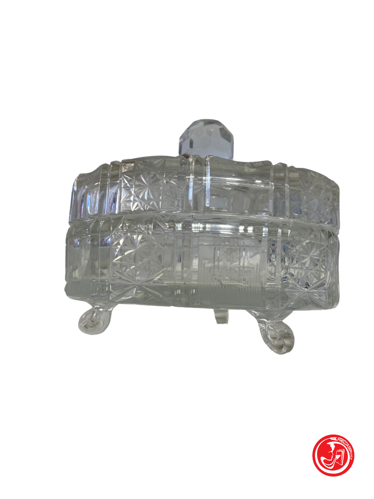 Glass storage container with lid