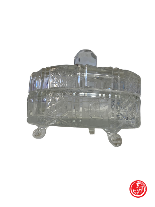 Glass storage container with lid