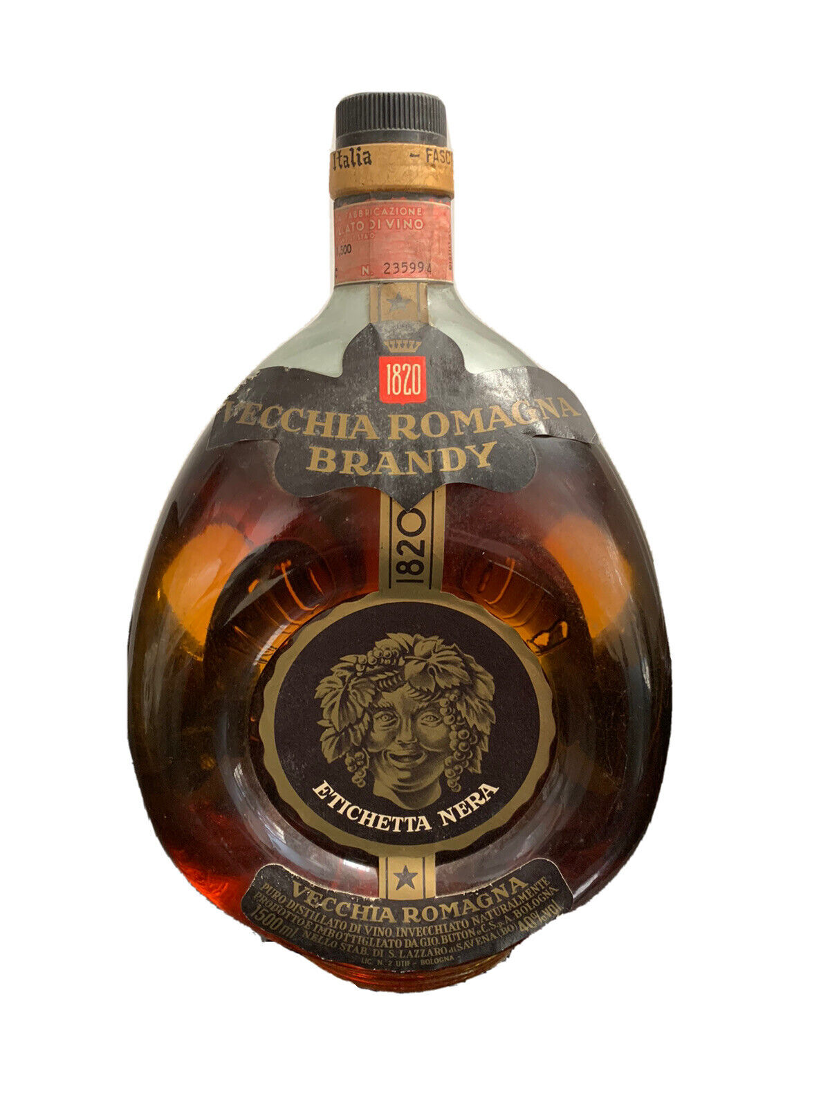 Bottoglia Vecchia Romagna Brandy - Etichetta Nera - Gio.Buton e C. S.p.A.
