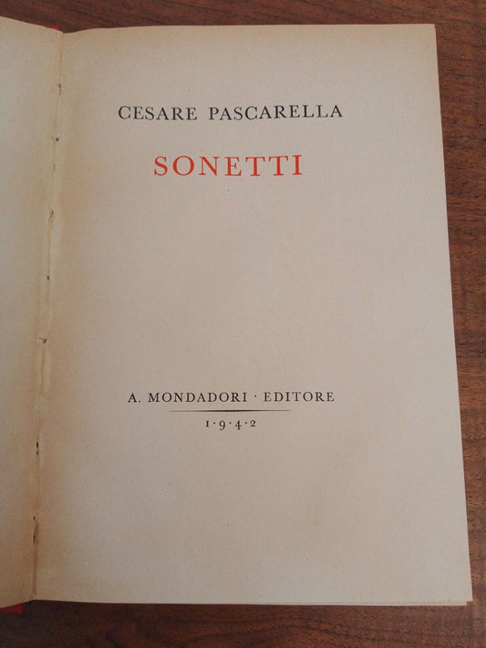 Sonetti, C. Pascarella, Mondadori, 1942