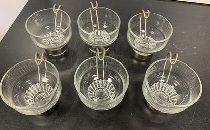 Set of 6 glass coffee cups