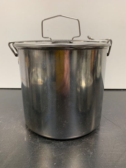 3 steel camping saucepans