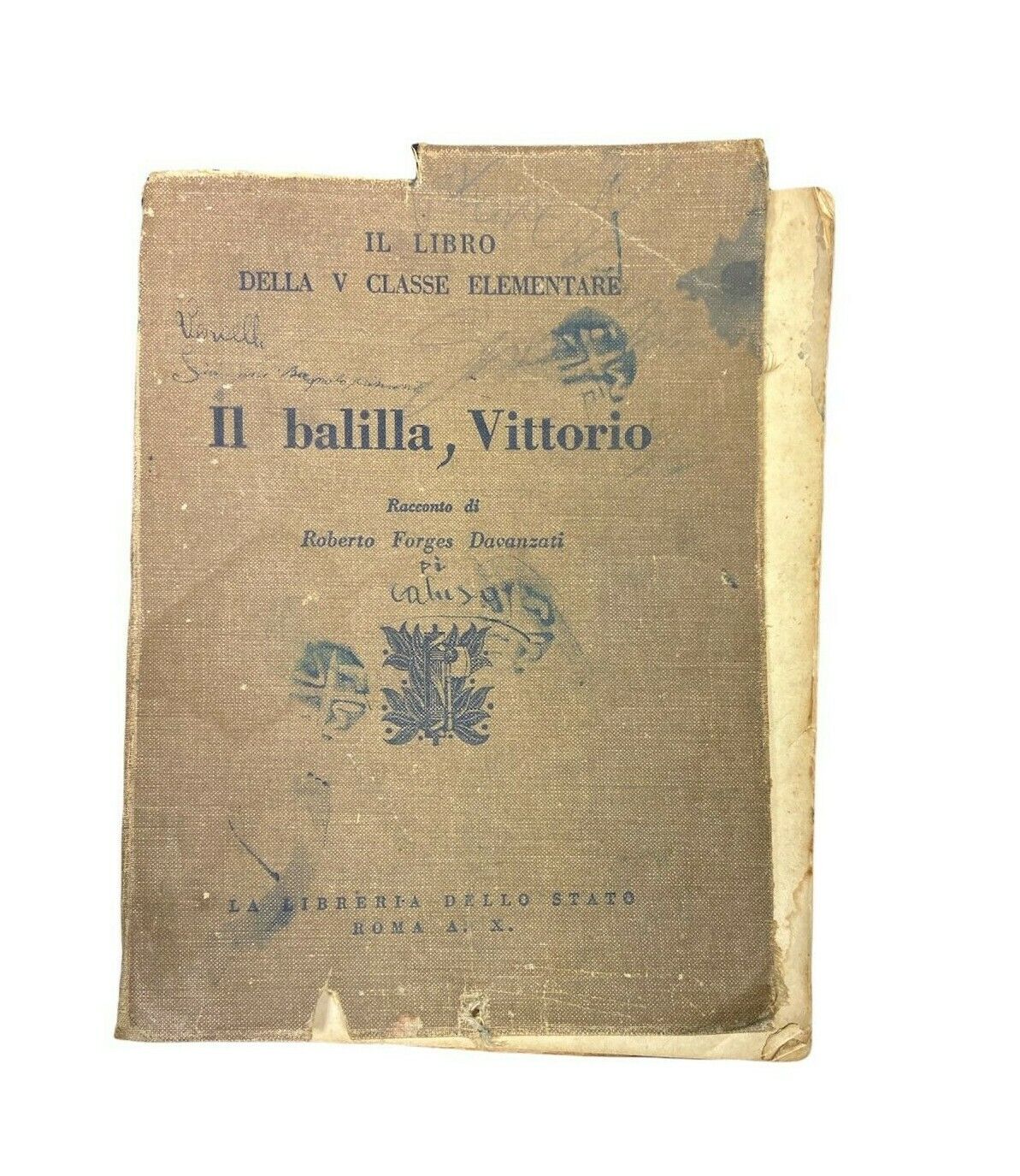 Il libro della V classe elementare - Il balilla, Vittorio