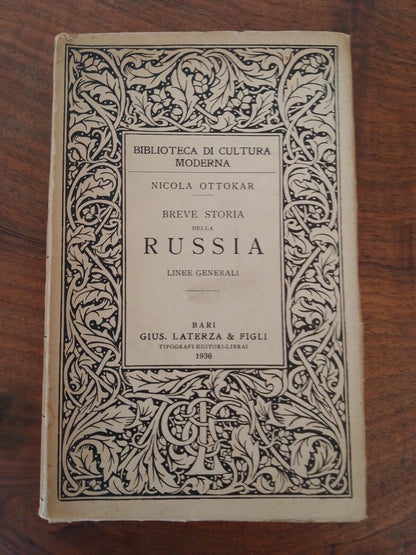 Breve storia della Russia, N.Ottokar, Laterza, 1936