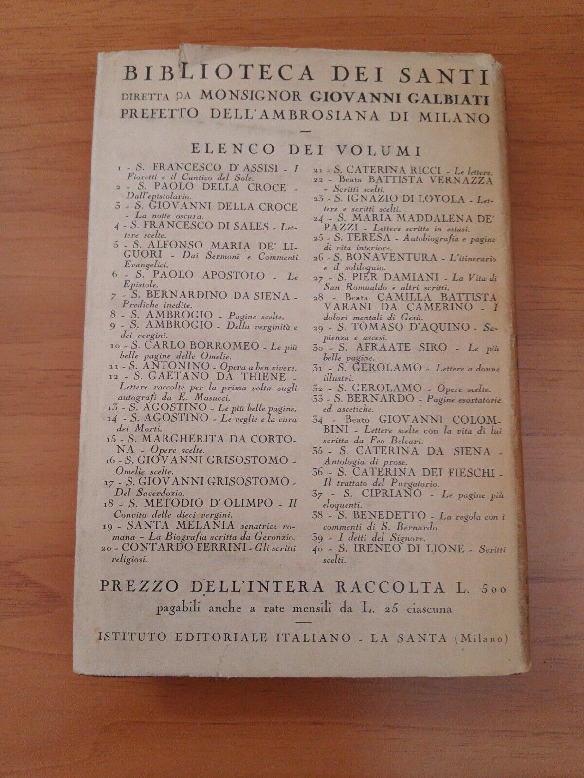 I Fioretti - S. FRANCESCO - Biblioteca dei Santi- 1926