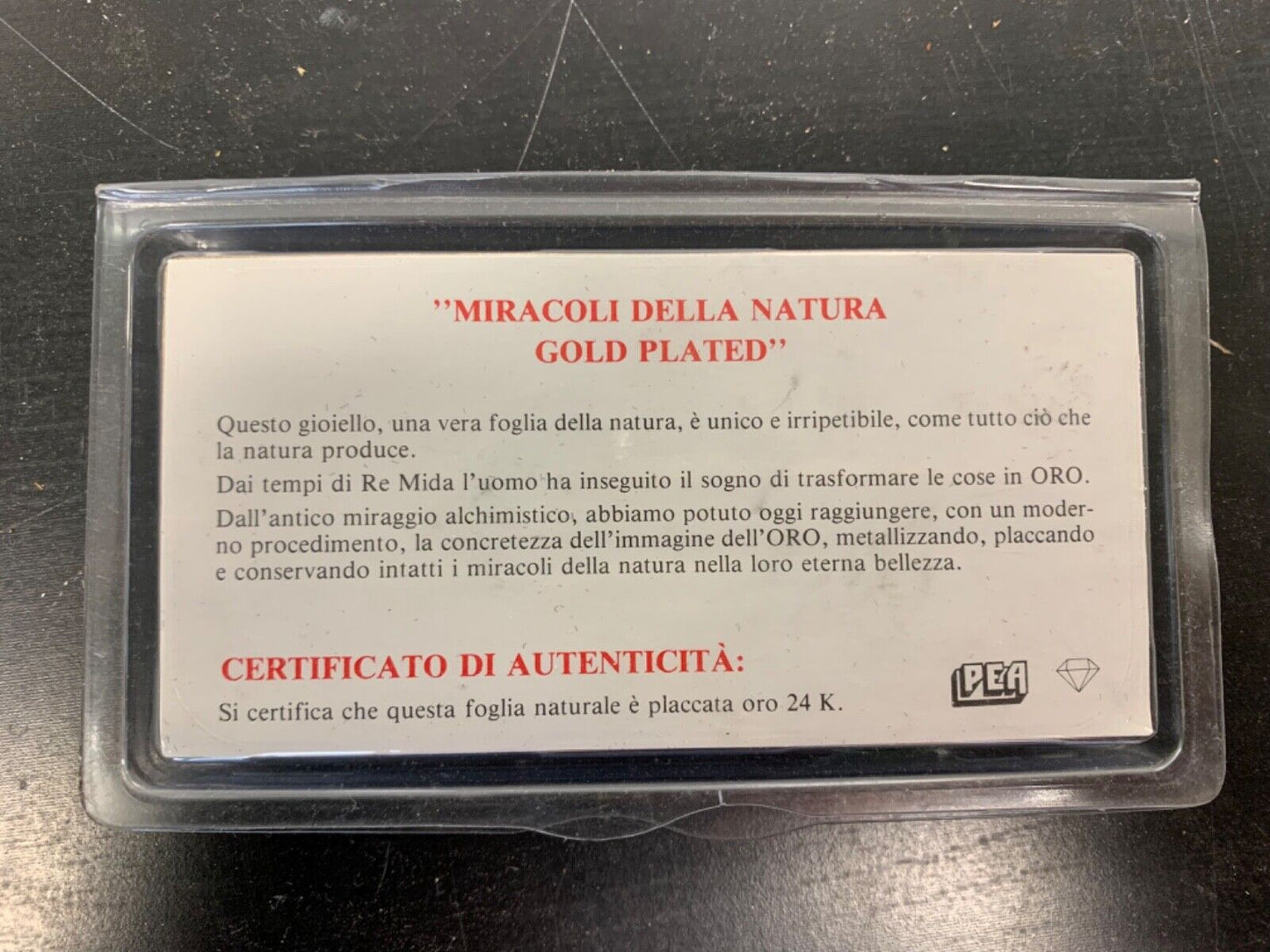 Ciondoli miracoli della natura placcata oro 24k