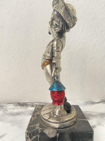 Statue signed Simonelli in silver. 925