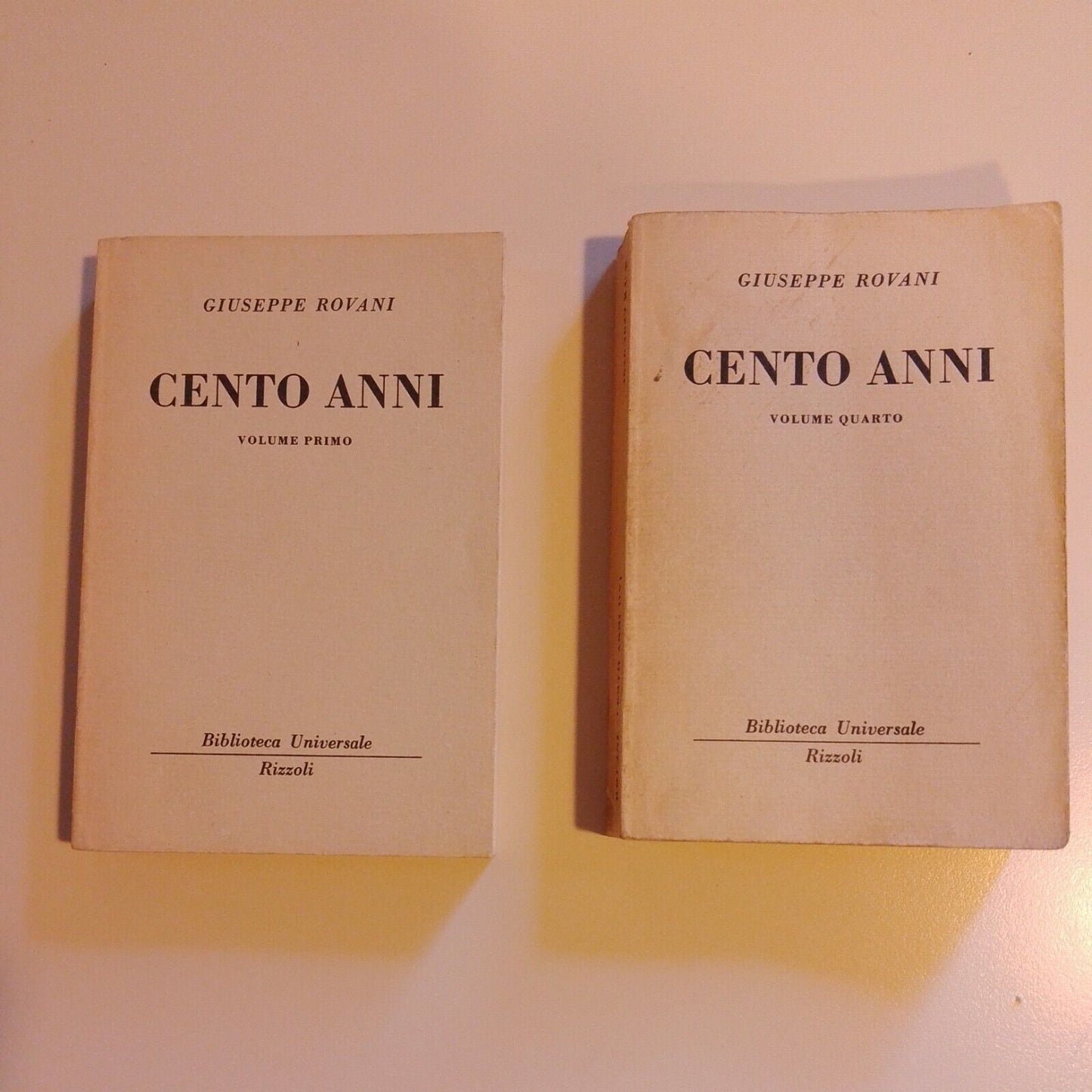 Giuseppe Rovani - Cent ans, I vol. + IV vol. 1960