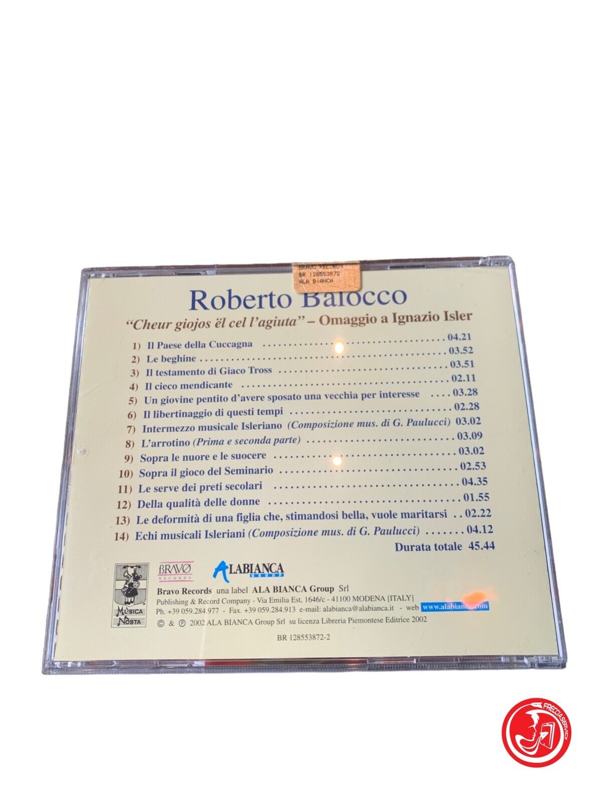Roberto Balocco - "Cheur Giojos El cel L'Agiuta" - Homage to Ignazio Isler