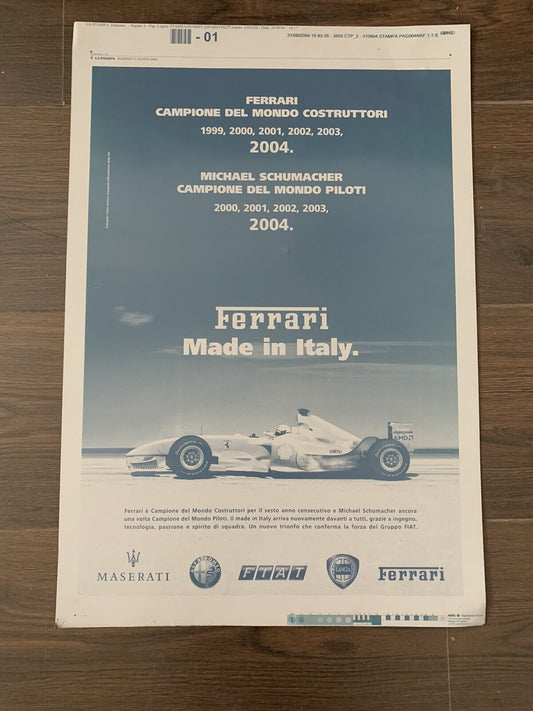 Impression sur tôle publicitaire Ferrari