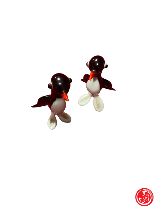 Glass ornaments - penguins