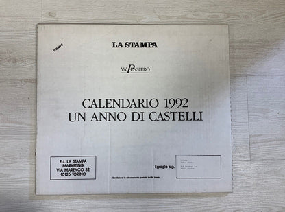 1992 Calendar Printing a year of castles