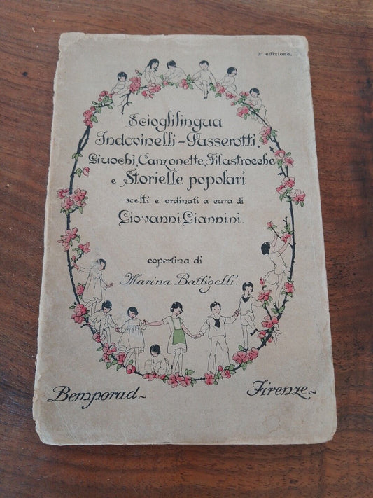 Tongue twisters, Riddles - Passerotti, ...- G. Giannini, II ed. 1924 RARE