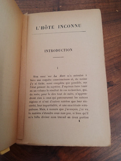 Maurice Maeterlinck, L'hote inconnu, Fasquelle, 1917